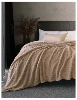 Bambury Lattice Sherpa Fleece Blanket