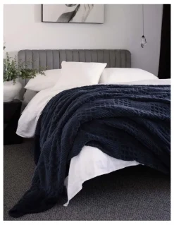 Bambury Lattice Sherpa Fleece Blanket