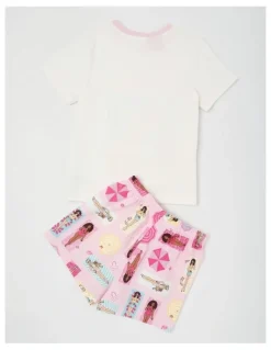 Barbie Barbie Beach Pyjamas With A Pillowcase in Cream