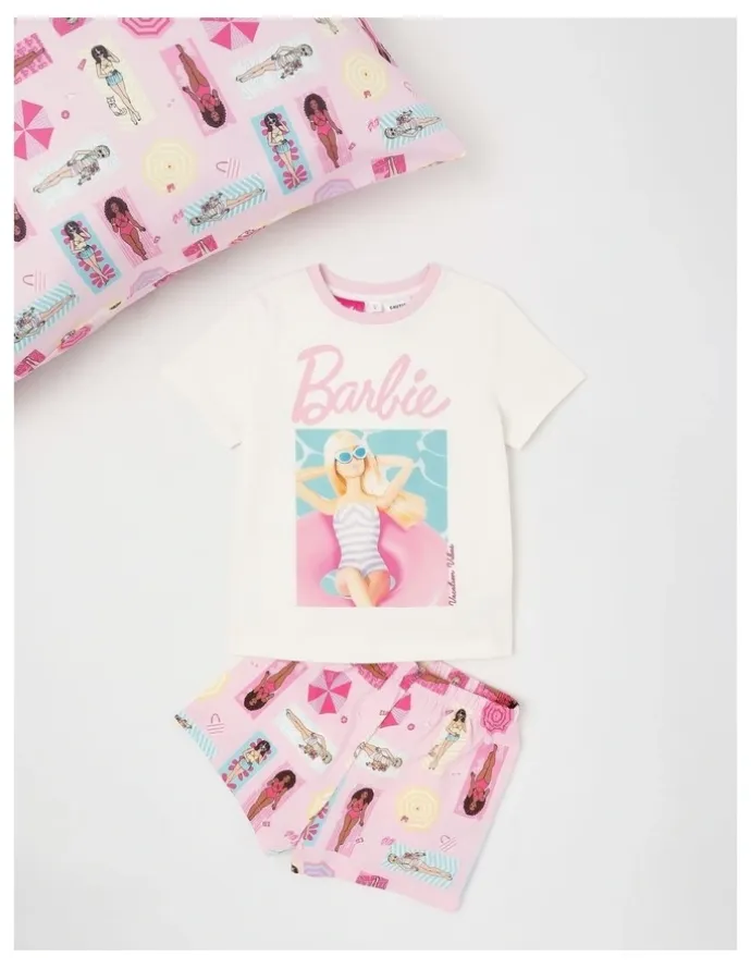 Barbie Barbie Beach Pyjamas With A Pillowcase in Cream