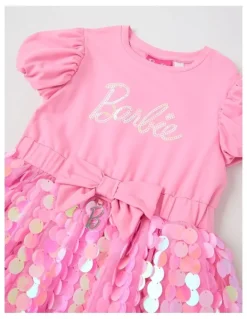 Barbie Barbie Bow Sequin Dress in Pink