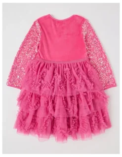 Barbie Barbie Velour Dress in Pink