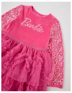Barbie Barbie Velour Dress in Pink