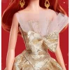 Barbie 2025 Holiday Barbie Red Hair with Silver & Gold Gown Doll
