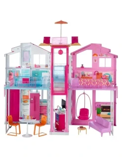 Barbie 3 Story Townhouse Dollhouse And Accessroies