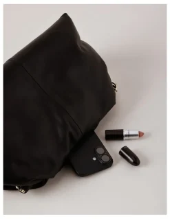 Basque Andrea Leather Clutch Bag in Black