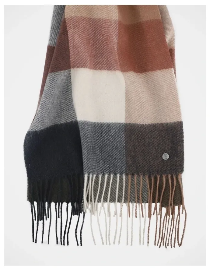 Basque Bold Check Wool Scarf Winter Accessory Mutli