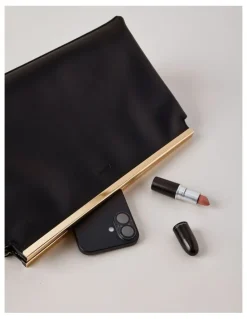 Basque Carrie Clutch Bag in Black
