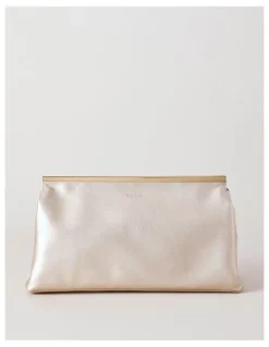 Basque Carrie Clutch Bag in Frosted Almond