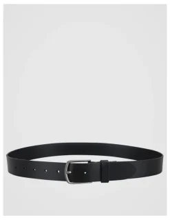 Basque Casual Pin Buckle Leather Belt Black Belt Black