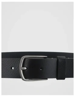 Basque Casual Pin Buckle Leather Belt Black Belt Black