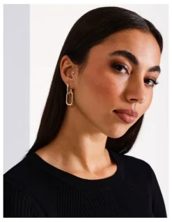 Basque Double Chain Earring in Gold