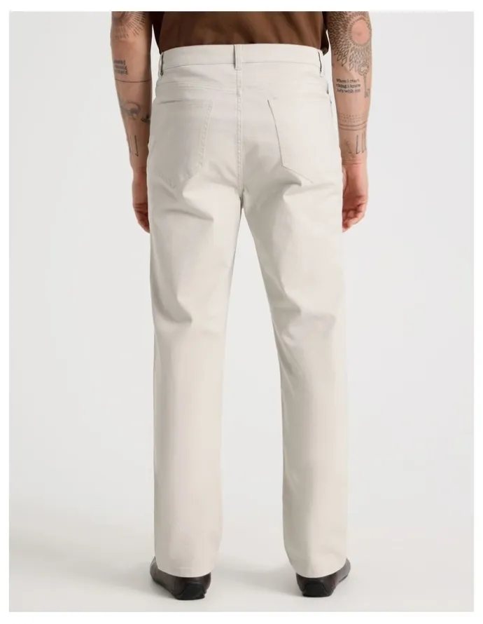 Basque Five Pocket Casual Pant in Silver Grey