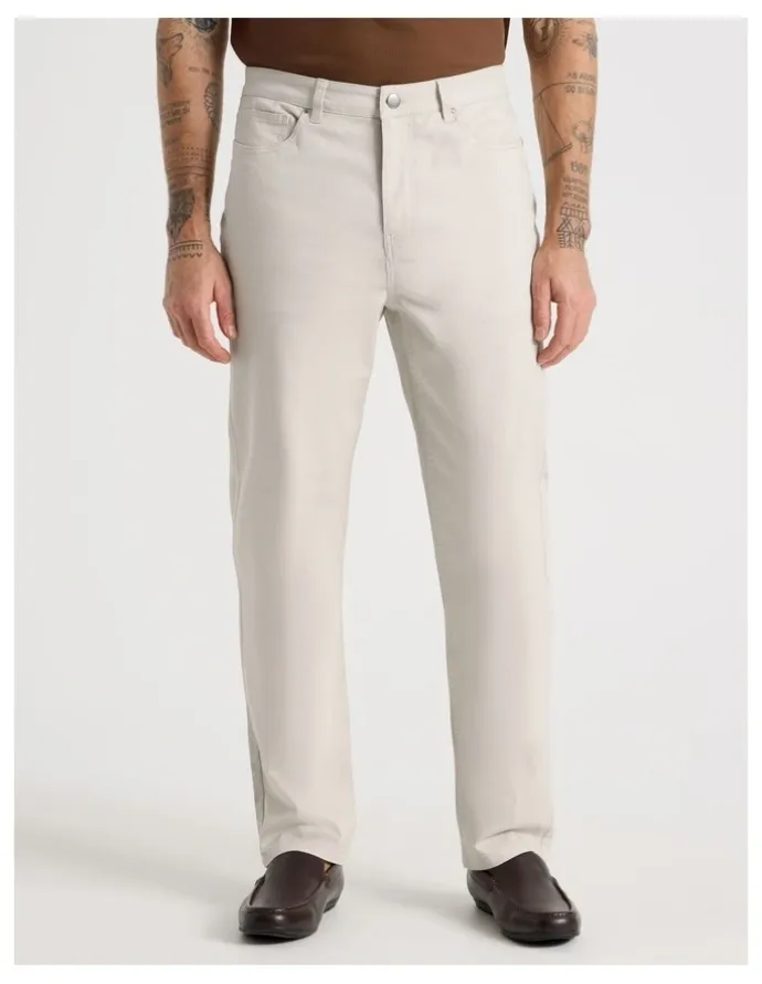 Basque Five Pocket Casual Pant in Silver Grey