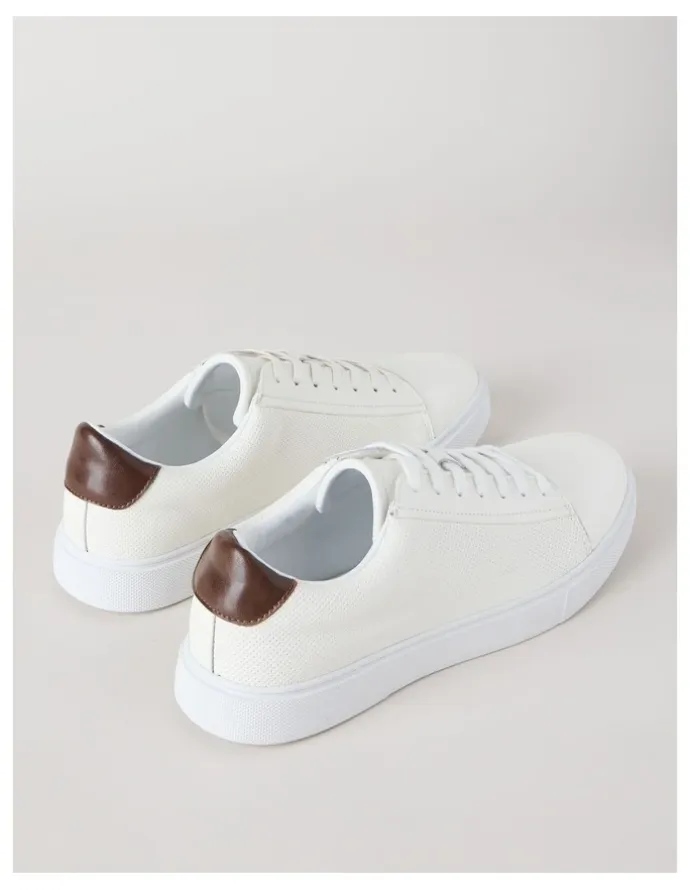 Basque Fox Leather Sneaker in White