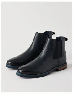Basque Harvey Leather Chelsea Boot in Black