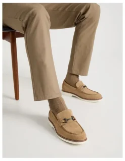 Basque Hector Casual Suede Loafer in Sand