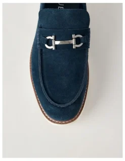 Basque Hector Casual Suede Loafer in Navy