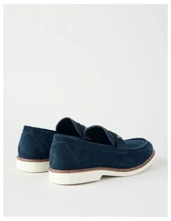 Basque Hector Casual Suede Loafer in Navy