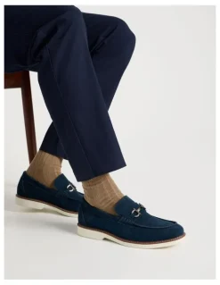 Basque Hector Casual Suede Loafer in Navy