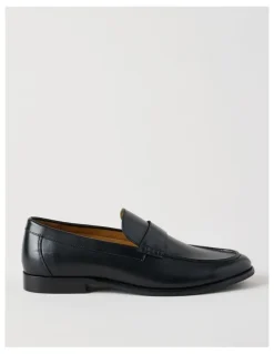 Basque Porter Leather Loafer in Black