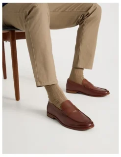 Basque Porter Leather Loafer in Cognac