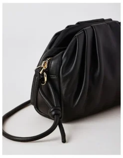 Basque Rosie Leather Crossbody Bag in Black
