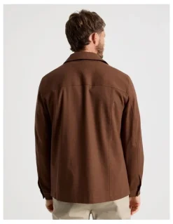 Basque Safari Style Jacket in Brown