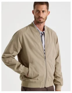 Basque Water Resistant Bomber Jacket in Sand