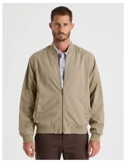 Basque Water Resistant Bomber Jacket in Sand