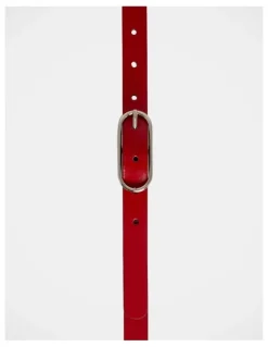 Basque Willow Leather Belt in Red