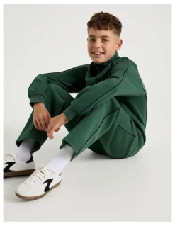 Bauhaus Athletic Straight Fit Trackpant in Green