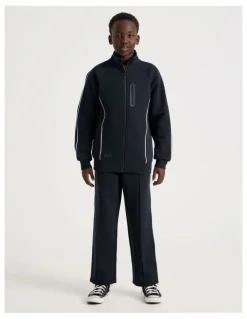Bauhaus Athletic Zip Thru Sweat in Navy