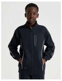 Bauhaus Athletic Zip Thru Sweat in Navy