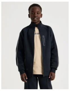Bauhaus Athletic Zip Thru Sweat in Navy