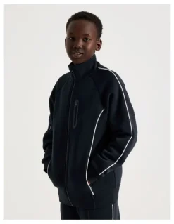 Bauhaus Athletic Zip Thru Sweat in Navy