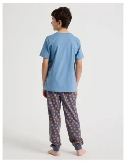 Bauhaus Basketball Short Sleeve T-Shirt & Pants Pyjamas in Midnight