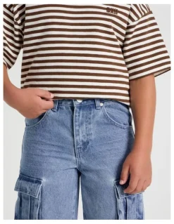Bauhaus Cargo Jean in Mid Denim