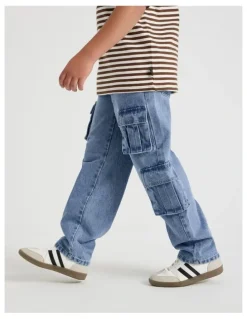 Bauhaus Cargo Jean in Mid Denim