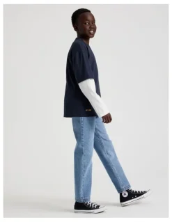 Bauhaus Classic Straight Leg Jean in Mid Blue