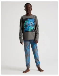 Bauhaus Knit Gaming Pyjamas in Grey
