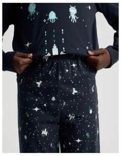 Bauhaus Knit Space Pyjamas in Navy
