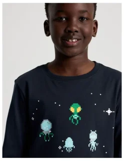 Bauhaus Knit Space Pyjamas in Navy