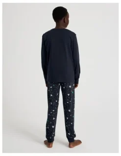Bauhaus Knit Space Pyjamas in Navy