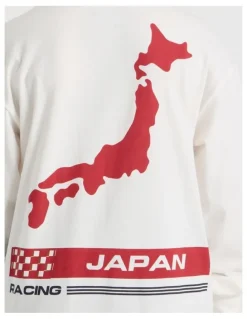 Bauhaus Long Sleeve Print Tee in Tokyo Ecru
