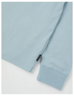 Bauhaus Long Sleeve Print Tee in Raceway in Light Blue