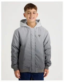 Bauhaus Ombre Puffer Jacket in Grey