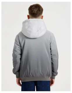 Bauhaus Ombre Puffer Jacket in Grey