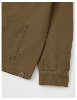Bauhaus Oversized Worker Shirt in Mid Brown
