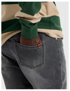 Bauhaus Pull On Denim Jean in Pewter